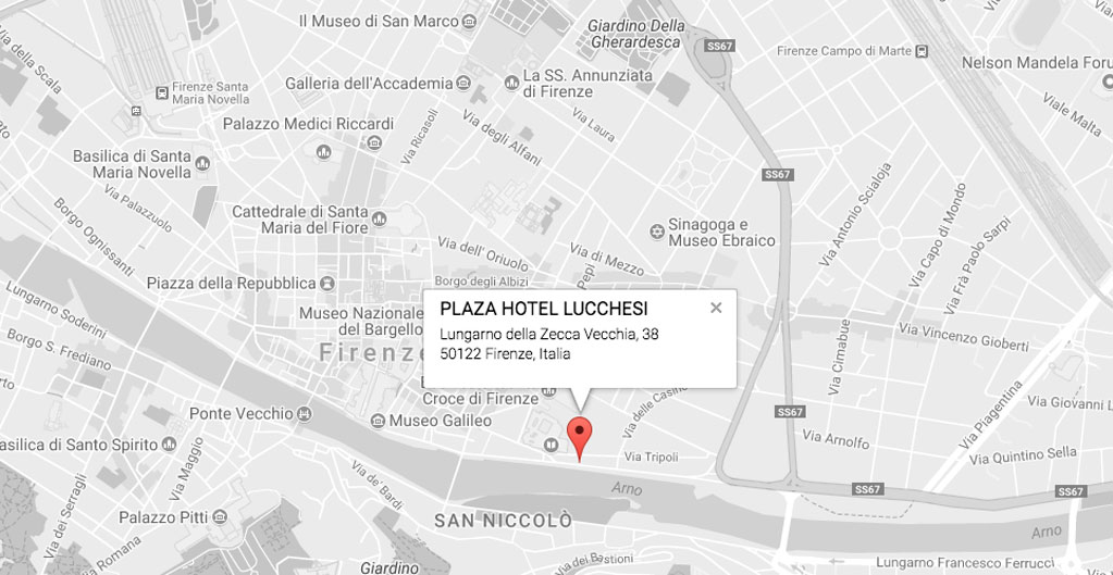 mappa come arrivare hotel Plaza Lucchesi Firenze